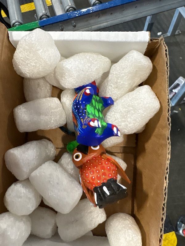 Photo 1 of **ONLY 2 INSIDE**Alebrijes Mexican Folk Wood Carving Sculptures, Oaxacan Alebrije Set, Animal Figurines, Mystical Spirit Animals, Approx. 2-3 inches, 