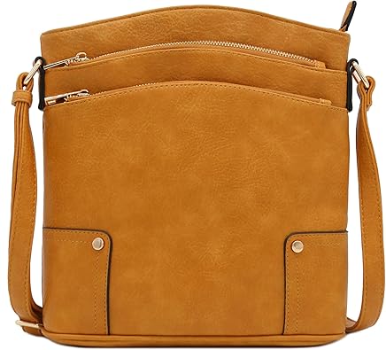Photo 1 of Triple Zip Pocket Large Crossbody Bag
