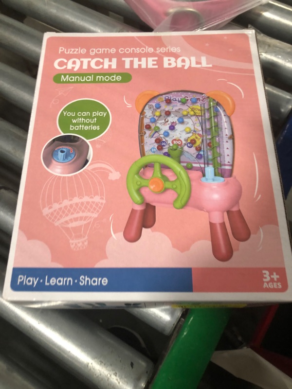 Photo 1 of 
Electronic Pinball Machine | Ball Catcher Machine for Kids - Early Educational Toy with Steering Wheel Design for Outdoor, School, Home, Party Lvtfco