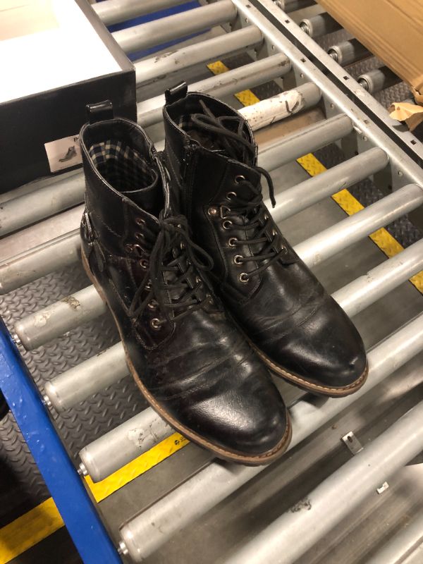 Photo 1 of ***SIZE 11, need clean*** Bruno Marc Men's Motorcycle Combat Boots Casual Zipper Biker Boot, Black, Size 11 M US, Philly-5