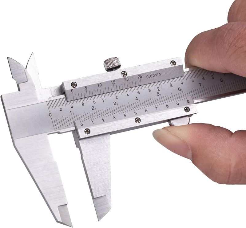 Photo 1 of Caliper Measuring Tool 6" Stainless Steel, 0-6Inch/0-150mm Manual Non Digital Calipers, 0.001"/0.02mm High Precision Durable Micrometer