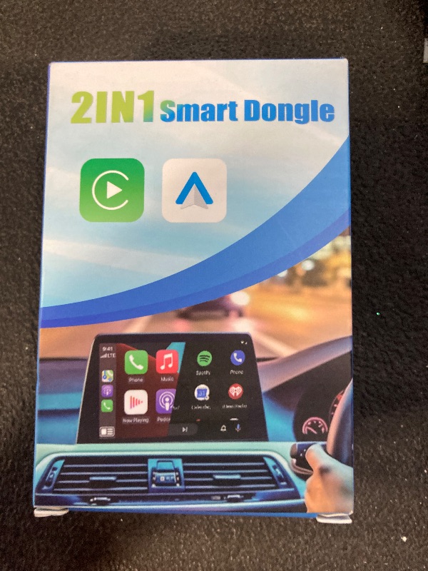 Photo 1 of 2 in 1 Wireless CarPlay Adapter for Apple iPhone & Android Auto Wireless Adapter Play and Plug Wired to Wireless Carplay/Android Auto Dongle for OEM Cars from 2016 Fast Connect No Latency(Black)