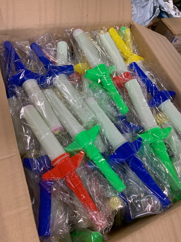 Photo 1 of 100 Pcs Light up Swords Bulk Expandable LED Light up Sabers Set Flashing Saber Sword Glow in Dark Light up Saber for Cosplay Halloween Birthday Warriors and Sword Game 80s Neon Party