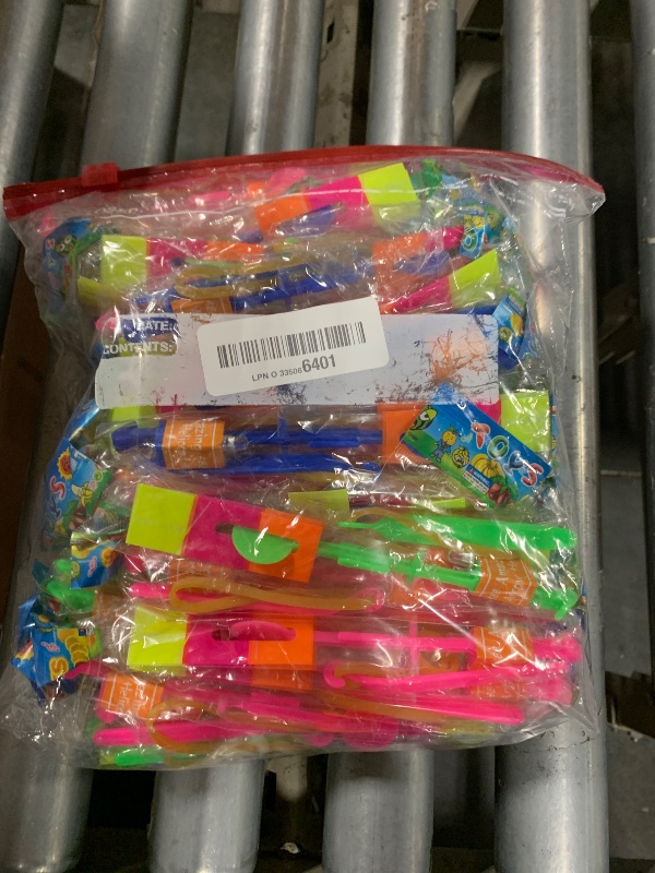 Photo 1 of Cagemoga 104 Pcs Led Flying Toy Includes 52Pcs Light up Arrow Helicopter and 52Pcs Flying Slingshot for Kids Summer Outdoor Games Birthdays Children's Day Christmas Party Favors