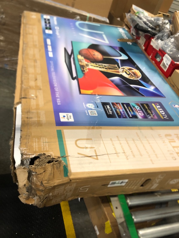 Photo 1 of Hisense 75-Inch Class U7 Series Mini-LED ULED 4K UHD Google Smart TV (75U7N, 2024 Model) - QLED, Dolby Vision IQ, Dolby Atmos, Full Array Local Dimming, 144Hz Game Mode Pro, VRR, Alexa Compatibility