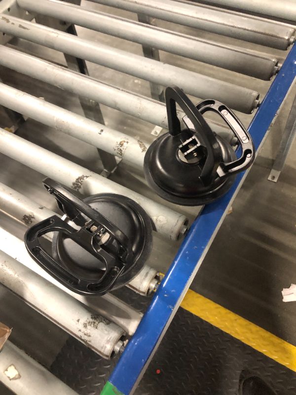 Photo 1 of FCHO Glass Suction Cup Heavy Duty Aluminum Vacuum Plate Puller Handle Holder Hooks Duty Galss Lifting/Tile Suction Cup Lifter/Moving Glass/Pad for Lifting (Black, 2Pack)