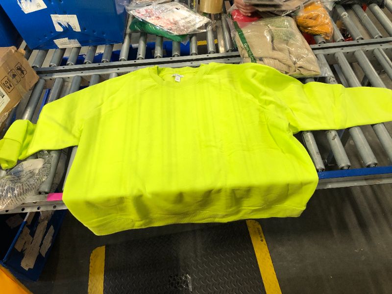 Photo 1 of ***SIZE 5XL*** Amazon Essentials Women's Relaxed-Fit Crewneck Pullover Long-Sleeve Sweatshirt (Available in Plus Size), Lime Green, 5X