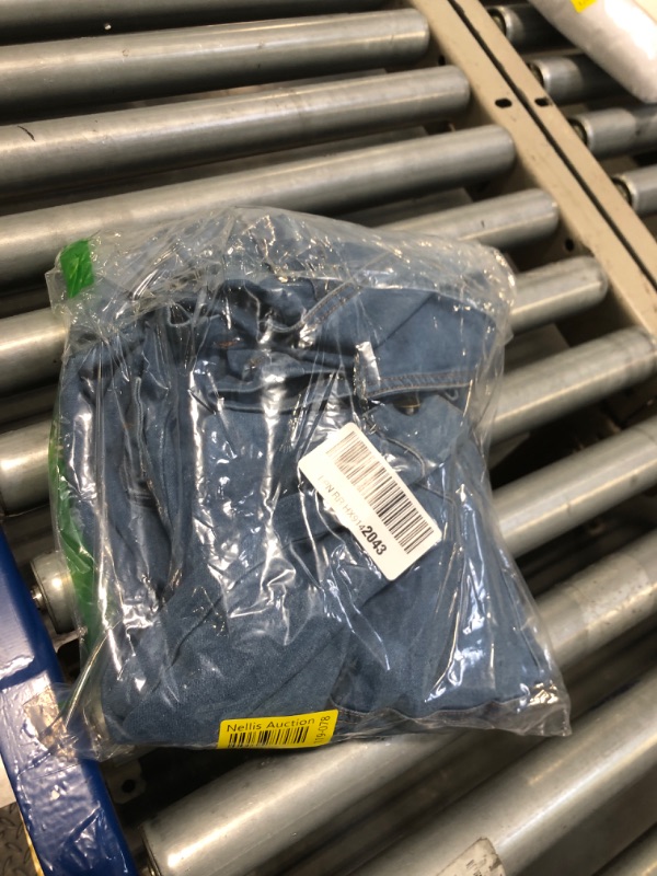 Photo 1 of ***SIZE UNKNOWN/NO TAG***SheKiss Womens Casual Long Sleeve Cargo Denim Rompers Button Zipper Closure Stretch Short Jumpsuits with Pockets (LARGE MAYBE???)