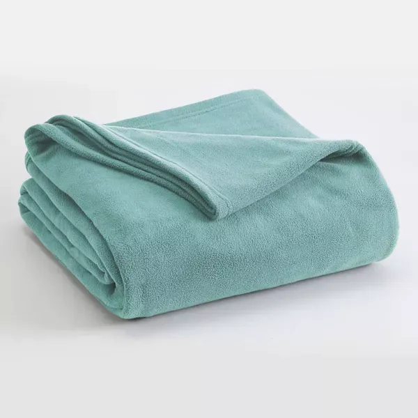 Photo 1 of  Fleece Bed Blanket Aqua Full