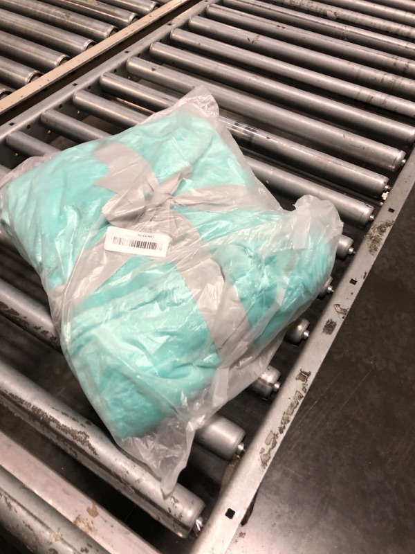 Photo 1 of  Fleece Bed Blanket Aqua Full