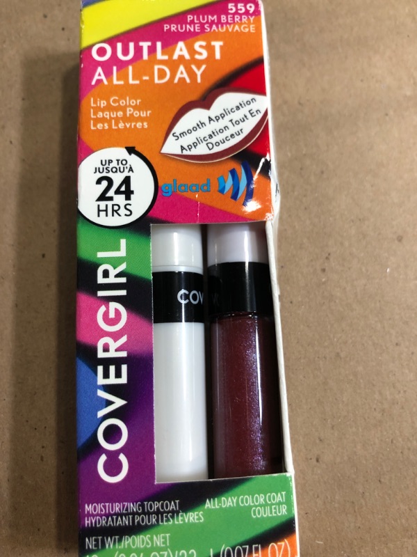 Photo 1 of COVERGIRL Outlast All-Day Lip Color with Moisturizing Topcoat, New Neutrals Shade Collection, Muted Berry,     