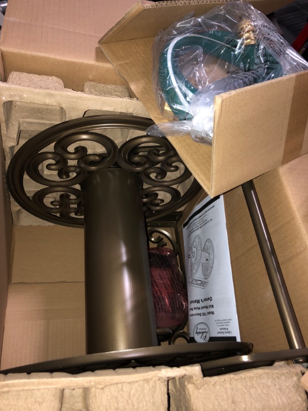Photo 1 of Liberty Garden 708 Steel Decorative Wall Mount Garden Hose Reel, Holds 125-Feet of 5/8-Inch Hose - Bronze