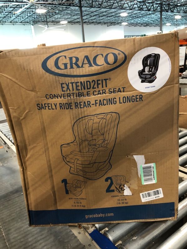 Photo 1 of Graco Extend2Fit Convertible Baby Car Seat, Rear and Forward Facing, Adjustable Extension Panel for Extra Legroom, Gotham,