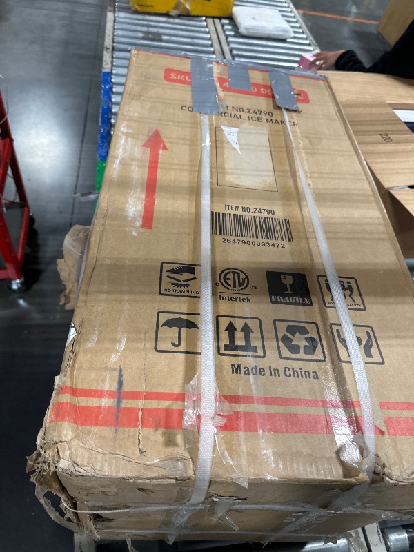 Photo 1 of Ice Maker, 100Lbs/Day Commercial Ice Machine, Stainless Steel Ice Cube Machine with 24-Hour Timer, Self-Cleaning, Ideal for Restaurant, Bars, Cafe and Offices