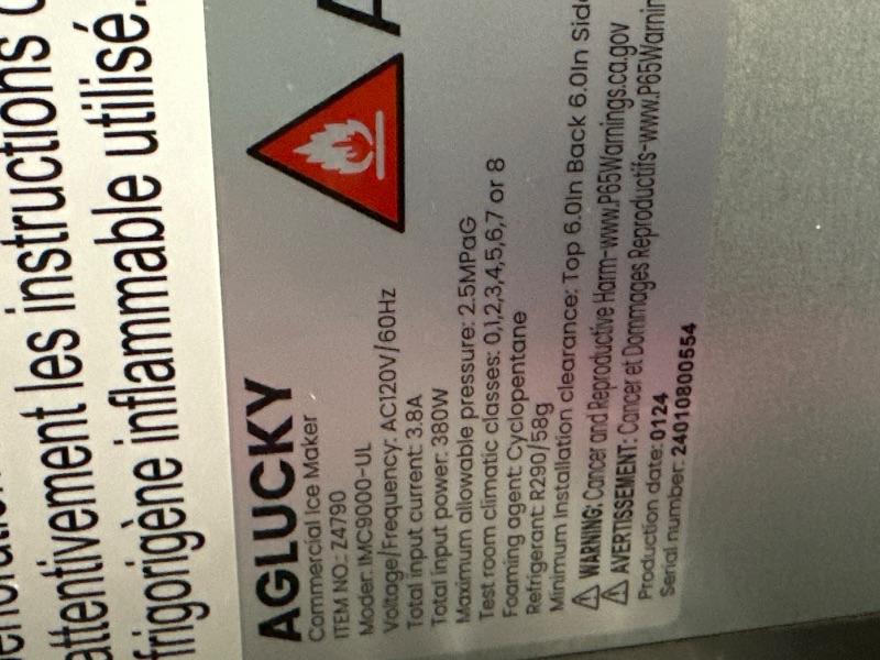 Photo 1 of Ice Maker, 100Lbs/Day Commercial Ice Machine, Stainless Steel Ice Cube Machine with 24-Hour Timer, Self-Cleaning, Ideal for Restaurant, Bars, Cafe and Offices