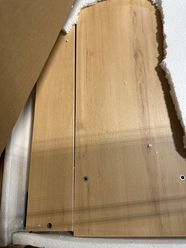 Photo 1 of Display Riser Washer Dryer Countertop, Laundry Room Countertop with Storage Shelf, Wood Washer and Dryer Countertop, Burlywood