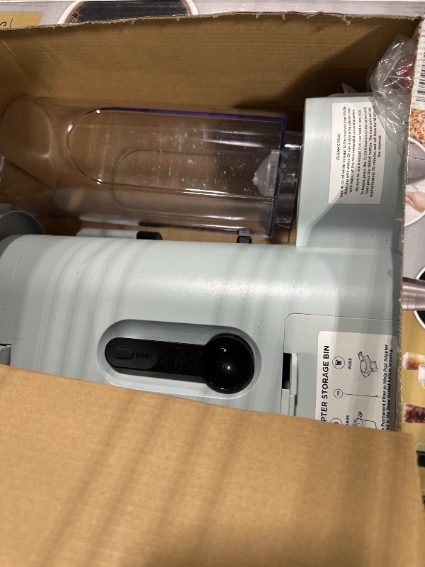 Photo 1 of Ninja Pods & Grounds Specialty Single-Serve Coffee Maker, K-Cup Pod Compatible, Built-In Milk Frother, 6-oz. Cup to 24-oz. Travel Mug Sizes, Iced Coffee Maker, Glacier Blue, PB051GB