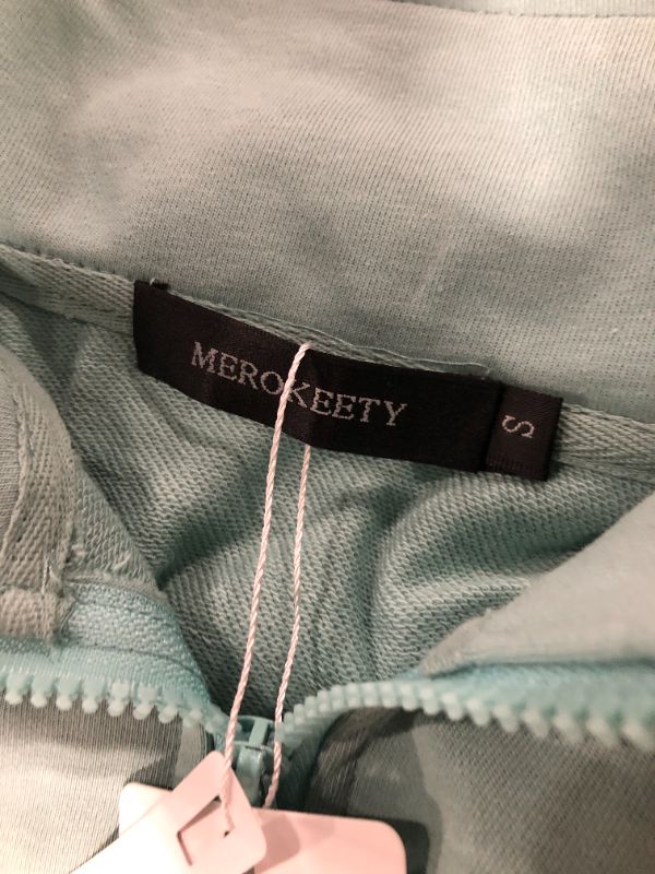 Photo 1 of ***SMALL SIZE*** MEROKEETY Long Sleeve Zipper Sweatsuit Short Set Light Green