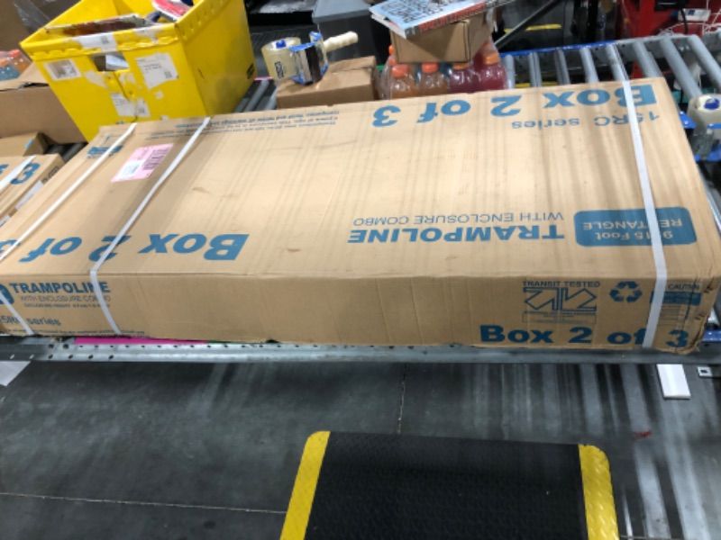 Photo 1 of ***PARTIAL SET: BOX 2/3*** SKYWALKER TRAMPOLINES Jump N' Dunk 15 FT, Rectangle Outdoor Trampoline for Kids with Enclosure Net, Basketball Hoop, ASTM Approval, 1000 LBS Weight Capacity