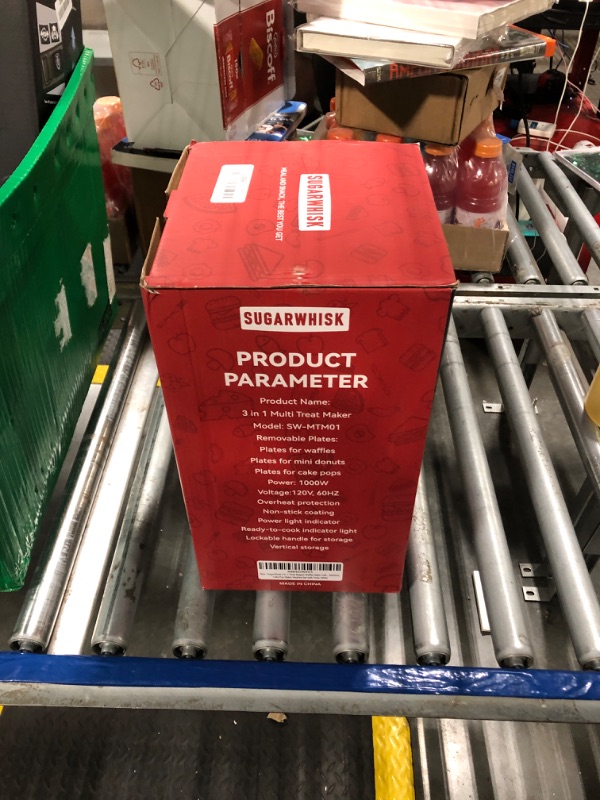 Photo 1 of SugarWhisk 3 in 1 Thick Belgian Waffle Maker with Removable Plates, 8" Non Stick Belgian Waffle Iron Removable Plates, Mini Donut Maker Machine, Cake Pop Maker Machine Set with Tools, White