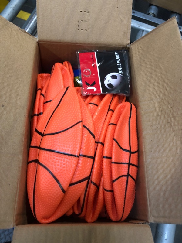 Photo 1 of 30Pcs 7" Inch Mini Basketball Balls Bulk Small Basketball Set with Pump, PVC Small Basketball for Over The Door Basketball Hoop Games Party Favors Indoor Outdoor Play Adults Kids Pool Beach Basketball