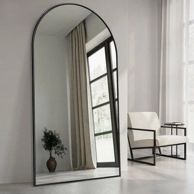 Photo 1 of 45 x 90 in Full Arch Mirror Black