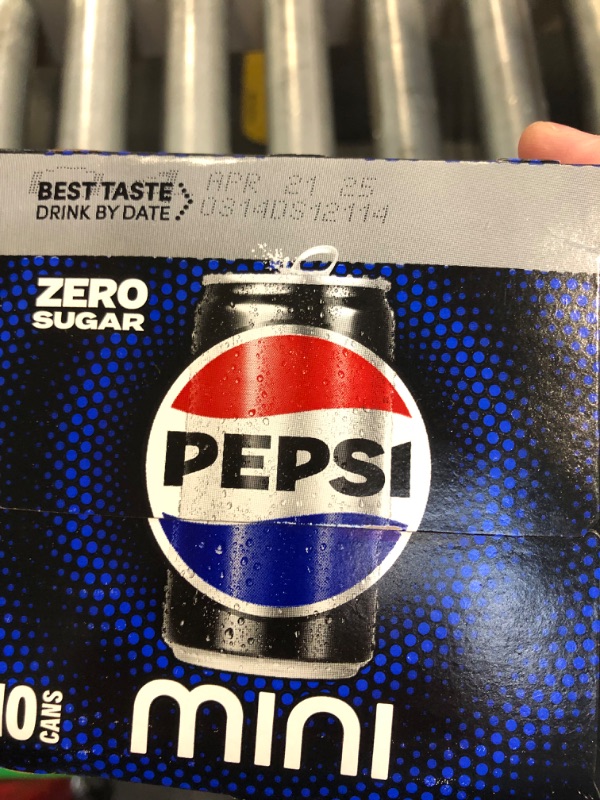 Photo 1 of **EXPIRES 4/21/2025**
Pepsi Zero Sugar Mini Cans, 7.5 Oz (Pack of 10) 2 CASES