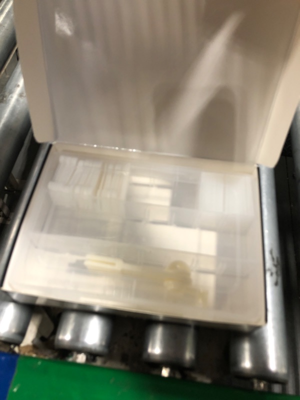 Photo 1 of Embroidery Floss Organizer, Cross Stitch Thread Storage Box Tools - Bobbin Winder, 1 Removable 24 Compartments with 40 Hard Plastic Floss Bobbins and Stickers for Craft DIY Embroidery Sewing Storage