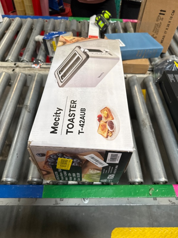 Photo 1 of Mecity 4 Slice Toaster, Long Slot Toaster With Countdown Timer, Bagel/Defrost/Reheat/Cancel Functions,Warming Rack, Removable Tray, 6 Browning Settings, Extra Wide Slots, Stainless Steel, 1300W [CLEAN THOROUGHLY]