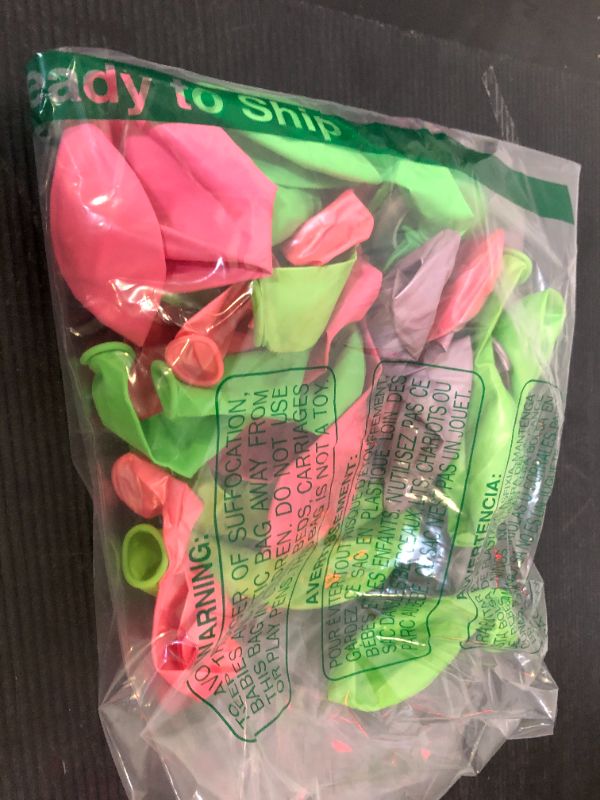 Photo 1 of Maca Pink Metallic Pearl Balloons - 12 Inch Sage Green Pink Latex Balloons for Girls Jungle Birthday Baby Shower Wedding Party Decoration