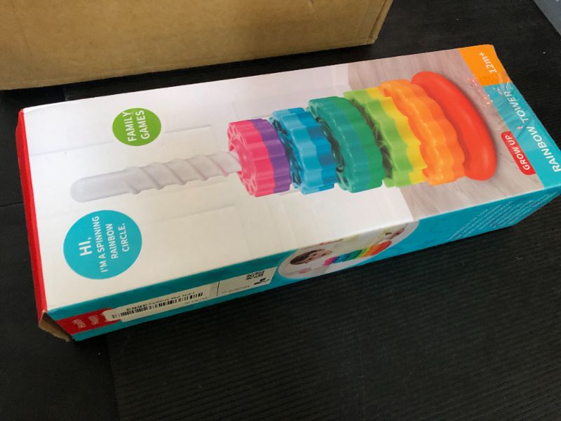 Photo 1 of JUXUE Baby Spinning Stacking Toys for Toddlers 1-3, Rainbow Ring Stacker Montessori Toys for Babies 6-12 Months, 1 2 3 One Year Old Girl Boy Christmas Birthday Gifts, Autism Sensory Learning Toy
