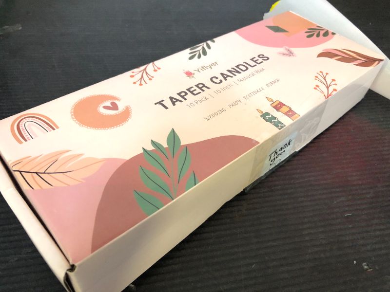 Photo 1 of 10 Inch Baby-Pink Taper Candles for Home Decoration, 10 Pack Unscented Candlesticks for Dinner Wedding Party, Smokeless and Dripless Candle Sticks