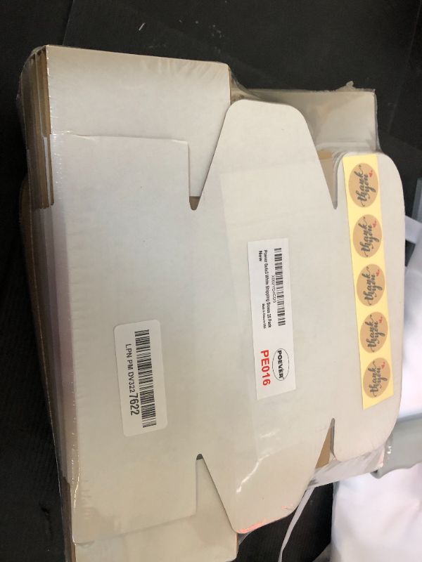 Photo 1 of Poever Shipping Boxes 6x4x3 inches Small Mailing Boxes 25 Pack White Cardboard Corrugated Box Mailers