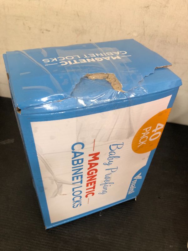 Photo 1 of Vmaisi Adhesive Magnetic Locks for Cabinets & Drawers (40 Locks and 4 Keys)