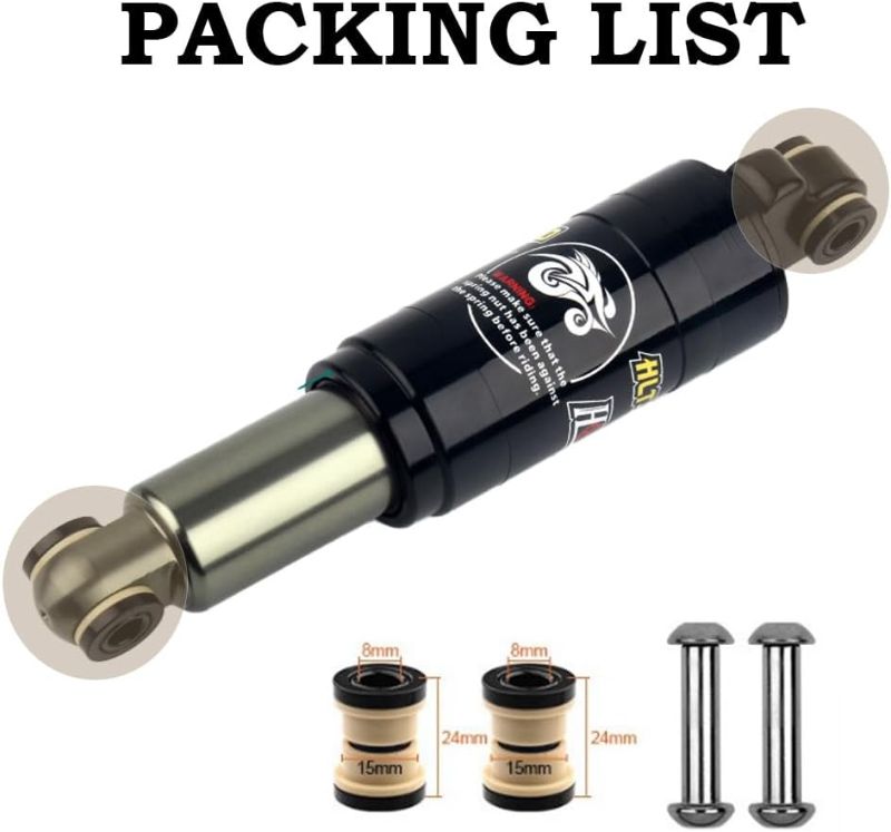 Photo 1 of Inkesky Bike Rear Shocks with Coil Spring, Suspension Absorber for Mountain Bike/MTB/eBike (200mmx750lbs)