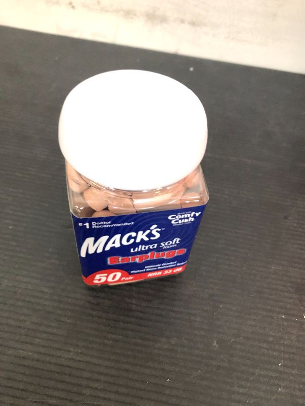 Photo 1 of Mack's Ultra Soft Foam Earplugs, 50 Pair - 33dB Highest NRR, Comfortable Ear Plugs for Sleeping, Snoring, Travel, Concerts, Studying, Loud Noise, Work | Made in USA