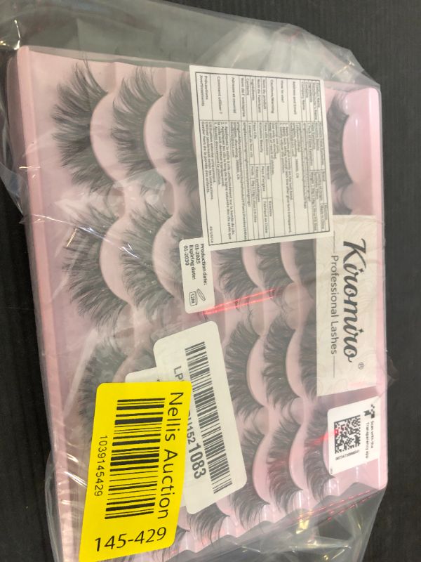 Photo 1 of False Eyelashes 14mm Faux 3D Mink Lashes Natural Look Eyelashes Cat Eye Wispy Lashes Pack by Kiromiro, 14 Pairs