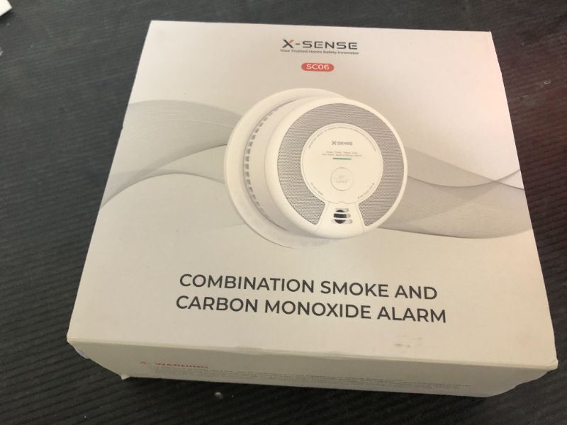Photo 1 of X-Sense 2-in-1 Smoke and Carbon Monoxide Detector Alarm (Not Hardwired), 10-Year Battery-Operated Dual Sensor Fire & CO Alarm, SC06, 1-Pack