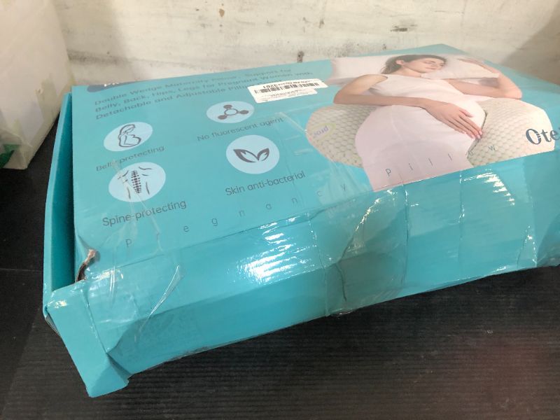 Photo 1 of Oternal Pregnancy Pillow for Pregnant Women – Comfortable Maternity Pillow for Side Sleepers, Supports Back, Belly, HIPS, and Legs, with Removable & Adjustable Cover