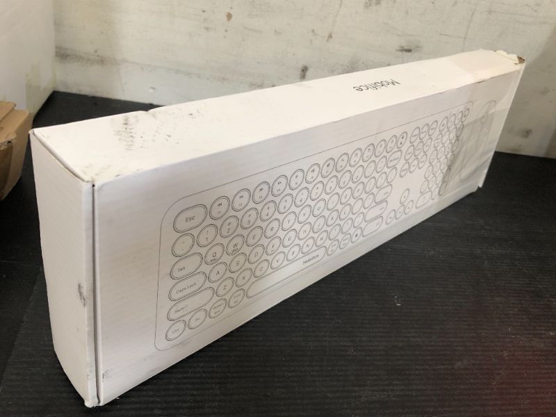 Photo 1 of Mobifice Cute Keyboard and Mouse Wireless for PC Computer/Laptop/Windows/Mac/Tablets, Ultra-Thin 2.4GHz USB Cordless Full-Sized Silent Retro Computer Keyboard Mouse Combo (Blue)