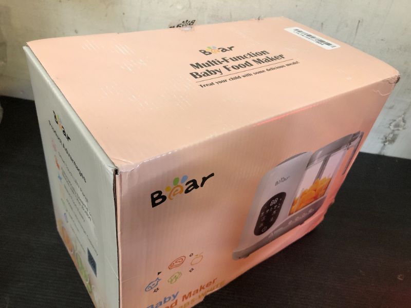 Photo 1 of BEAR 2024 Baby Food Maker | One Step Baby Food Processor Steamer Puree Blender | Auto Cooking & Grinding | Baby Food Puree Maker with Self Cleans | Touch Screen Control, White