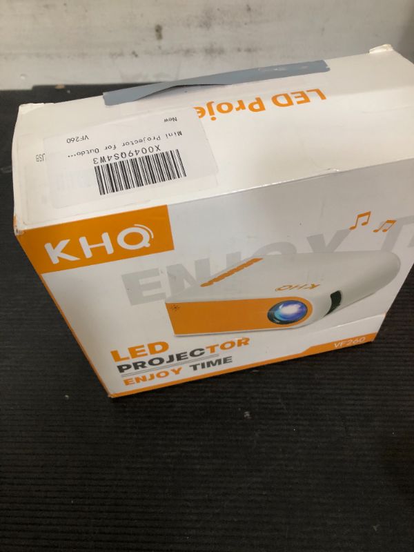 Photo 1 of KHQ Mini Projector, Upgraded Portable Projector Support 1080P 170" Mini HD Movie Projector, Outdoor Projector with Stylish Streamlined Design, Compatible with Phone/ Tablet/ Laptop/ TV Stick/ PS4 Etc