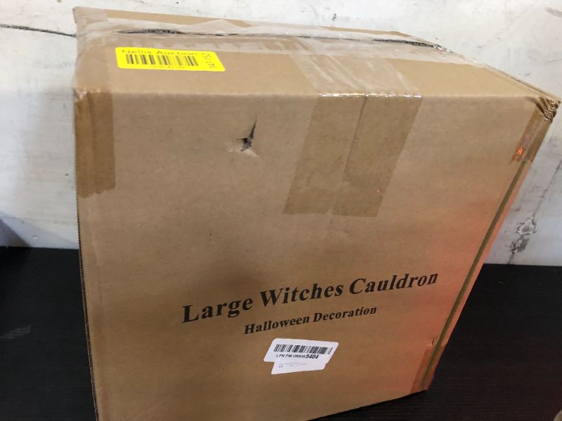 Photo 1 of 5 in 1(12.8",9.8”, 7.6”, 5.7”, 2.7”) Package Large Black Plastic Witch Cauldron Kettle, Halloween Witch Cauldron Pot Candy Bucket for Halloween & St. Patrick’s Day Party Favors Decor