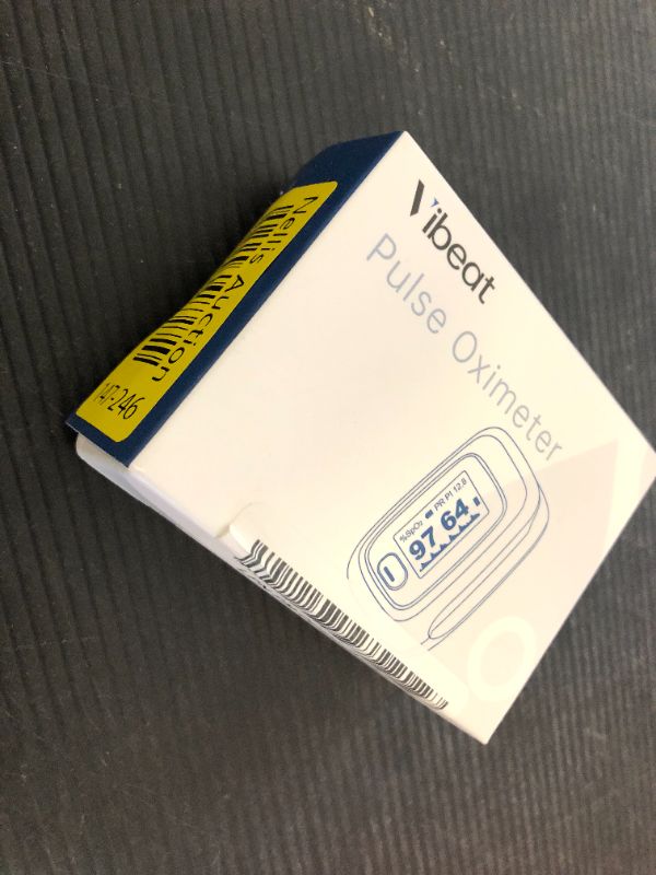 Photo 1 of Vibeat Fingertip Pulse Oximeter, Blood Oxygen Saturation Monitor| O2 Meter, Portable SPO2 & Pulse Rate Monitor, Batteries and Lanyard Included