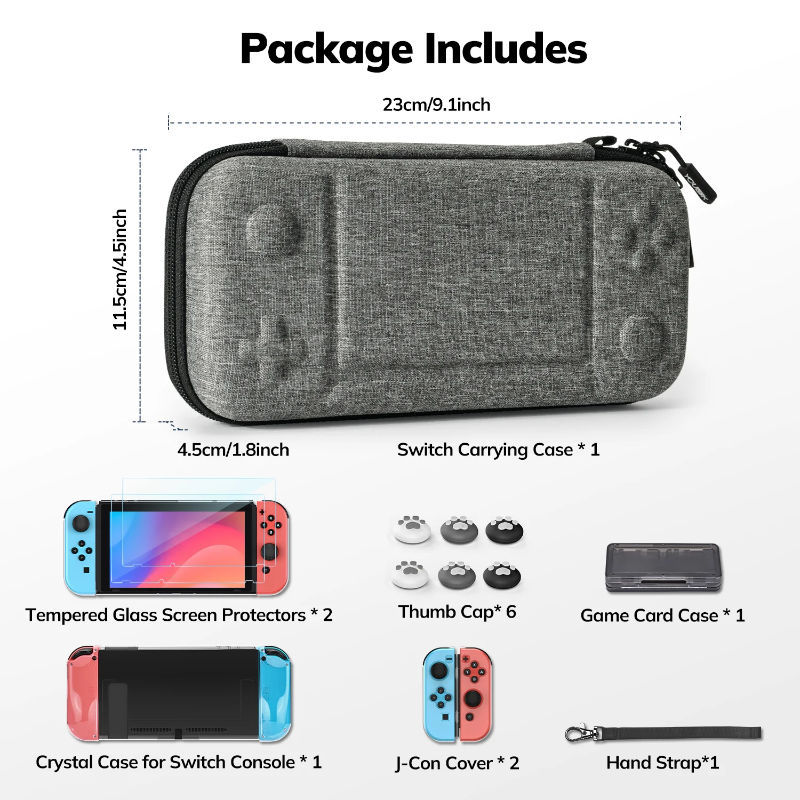 Photo 1 of Younik Button Design Nintendo Switch Travel Case, Protective Switch Case, Switch Accessories