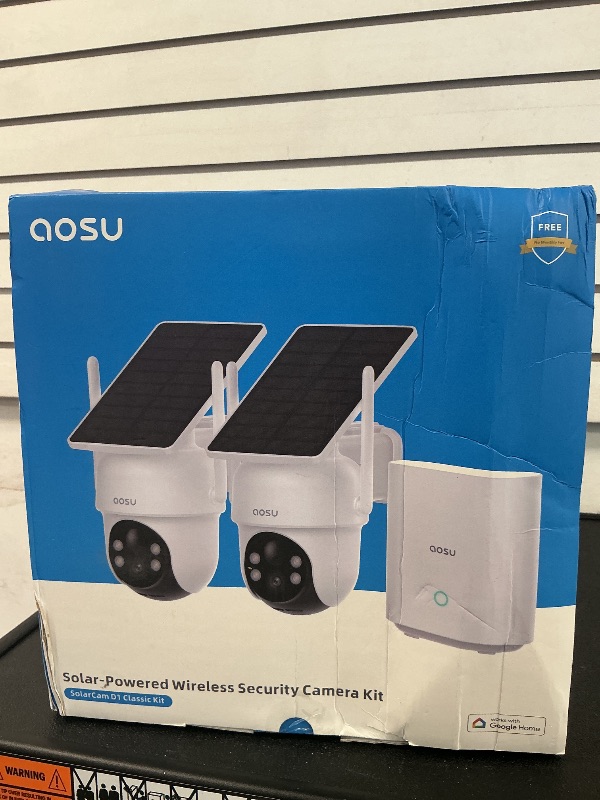 Photo 1 of AOSU Security Cameras Outdoor Wireless, 2 Cam-Kit, No Subscription, Solar-Powered, Home Security Cameras System with 360° Pan & Tilt, Auto Tracking, 2K Color Night Vision, Easy Setup, 5G & 2.4G WiFi