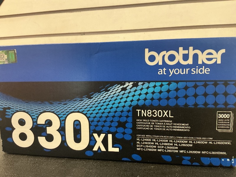 Photo 1 of Brother Genuine TN830XL Black High Yield Printer Toner Cartridge - Print up to 3,000 Pages(1)