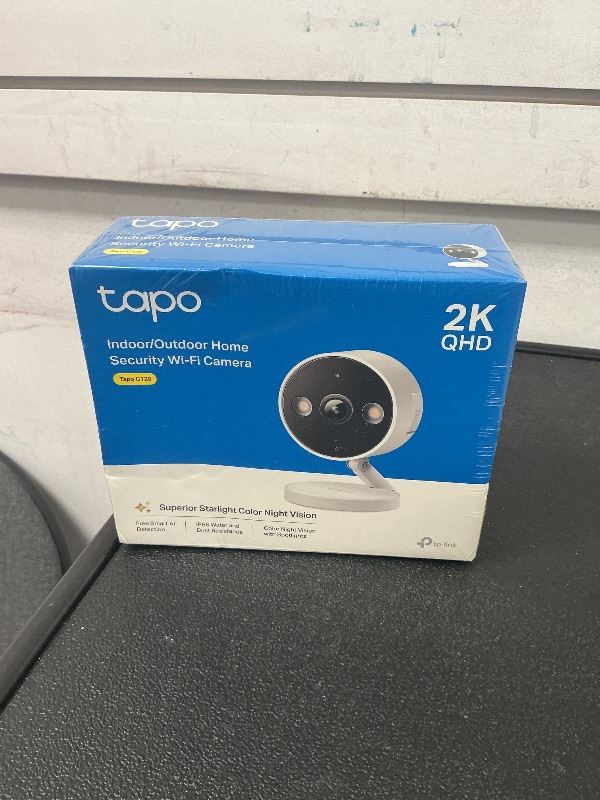 Photo 1 of Tapo TP-Link 2K QHD Security Camera, Indoor/Outdoor, ???? ????? ??????'? ??????, Color Night Vision, Free Person/Pet/Vehicle Detection, Invisible IR Mode, SD Storage, C120