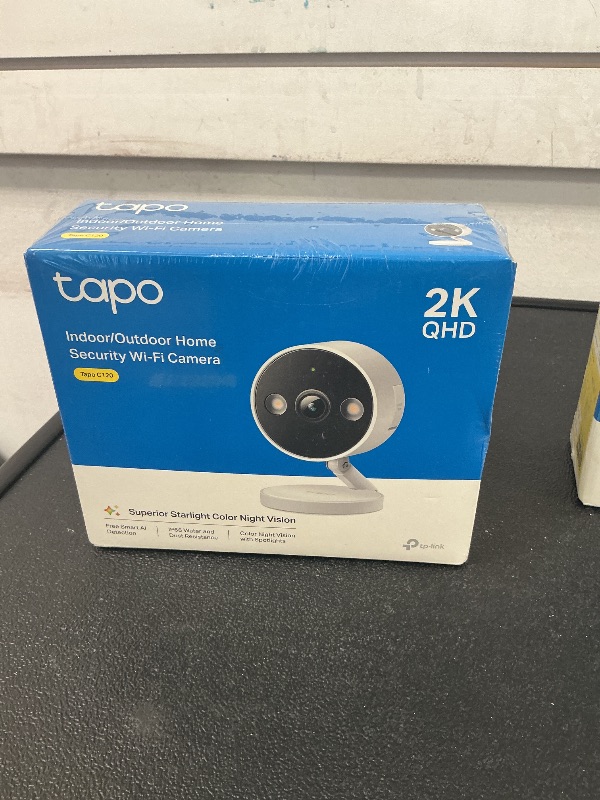Photo 1 of Tapo TP-Link 2K QHD Security Camera, Indoor/Outdoor, ???? ????? ??????'? ??????, Color Night Vision, Free Person/Pet/Vehicle Detection, Invisible IR Mode, SD Storage, C120