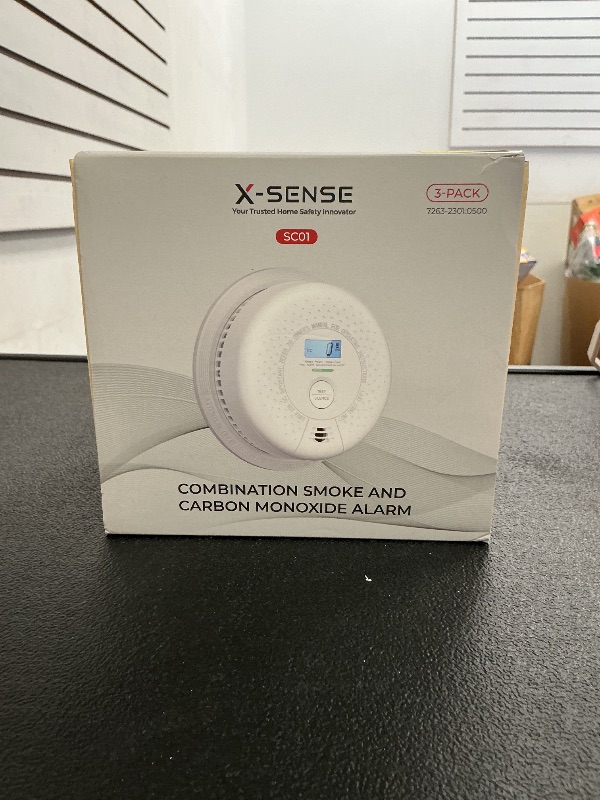Photo 1 of X-Sense  Detector Carbon Monoxide Detector Combo, 10-Year Battery Smoke Detector with Display, Auto-Check, 3-Pack